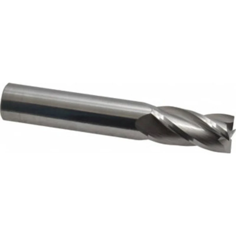 KYOCERA SGS 1/2, 1 LOC, 1/2 Shank Diam, 3 OAL, 4 Flute, Solid Carbide Square End Mill Single End, Uncoated, Spiral Fl...